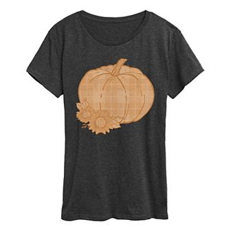 Women's Plaid Pumpkin Graphic Tee