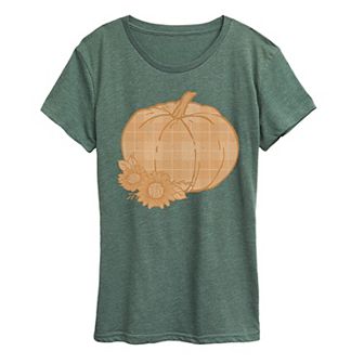 Women's Plaid Pumpkin Graphic Tee