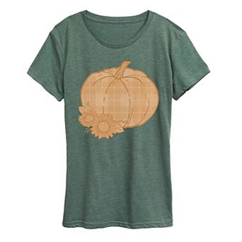 Women's Plaid Pumpkin Graphic Tee