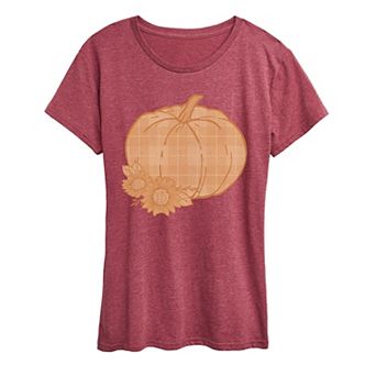 Women's Plaid Pumpkin Graphic Tee