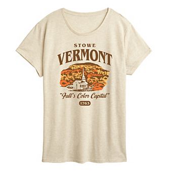 Women's Stowe Vermont Fall's Color Capital Graphic Tee