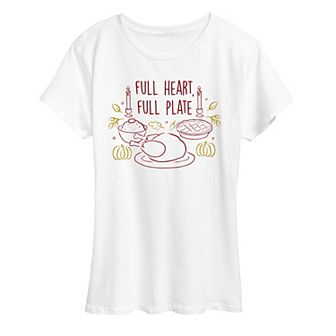Women's Full Heart Full Plate Graphic Tee