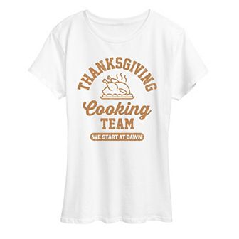 Women's Thanksgiving Cooking Team Graphic Tee