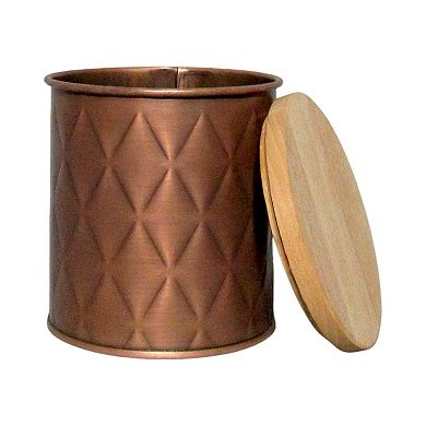 Discover Europe Aras Metal Mini Container with Wood Lid