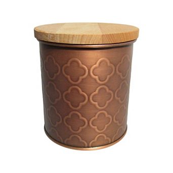 Discover Europe Aras Metal Mini Container with Wood Lid
