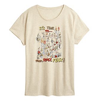 Women's Dr. Seuss The Grinch Time To Feast Graphic Tee