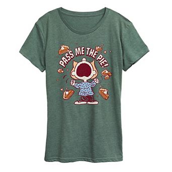 Women's Peanuts Sally Pass Me The Pie! Graphic Tee
