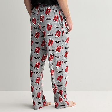 Men's Coke Cans Allover "The Real Thing" Pajama Pants
