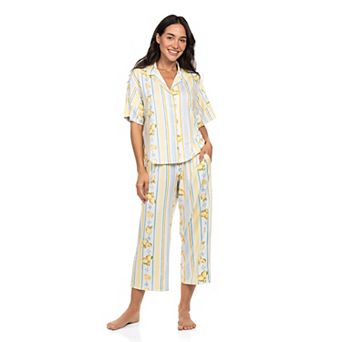 Women's Lilac+London 2 pc Print Knit Pajama Top & Pajama Bottoms Set