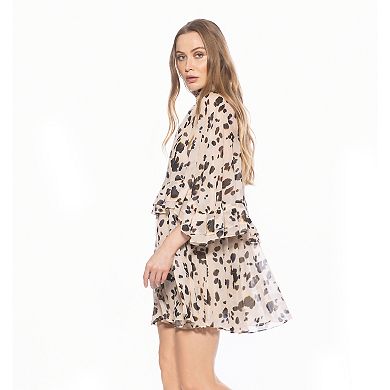 Women's ALEXIA ADMOR Vespera Mockneck Ruffle Mini Dress