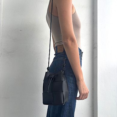 Adornia Patched Bucket Bag