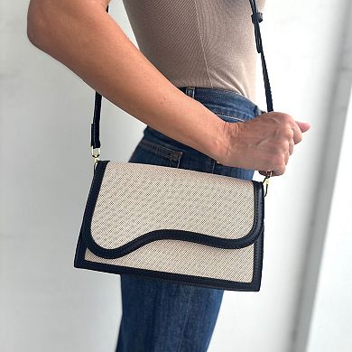 Adornia Curved Flap Shoulder & Crossbody Bag