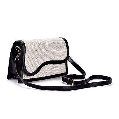 Adornia Curved Flap Shoulder & Crossbody Bag