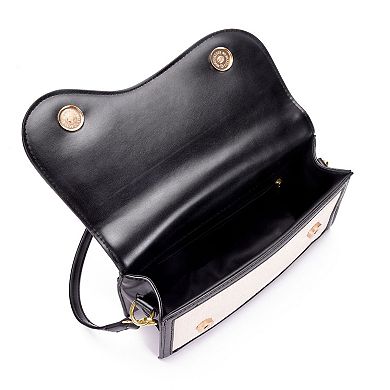 Adornia Curved Flap Shoulder & Crossbody Bag