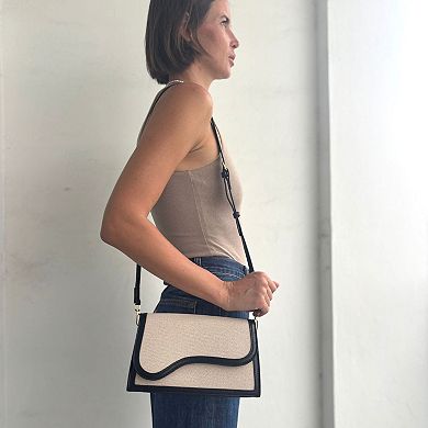 Adornia Curved Flap Shoulder & Crossbody Bag
