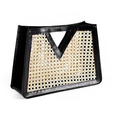 Adornia Rattan Kane Clutch Bag