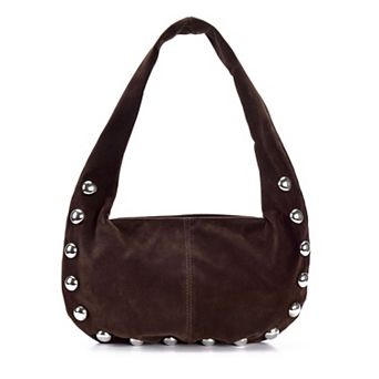 Adornia Studded Crescent Shoulder Bag