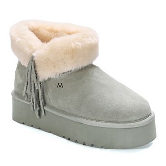 Mykos Amari Women’s Faux Fur-Lined Platform Booties