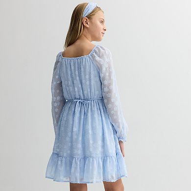 Girls 7-16 Speechless Chiffon Dress & Headband Set