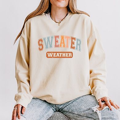 Varsity Sweater Weather - Women's Lightweight Garment Dyed Sweatshirt