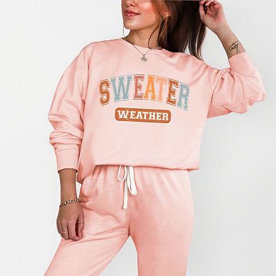 Varsity Sweater Weather - Women's Lightweight Garment Dyed Sweatshirt