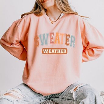 Simply Sage Market Varsity Sweater Weather Lightweight Garment Dyed Sweatshirt