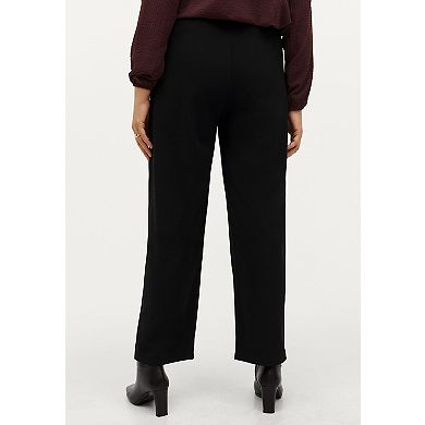 ellos Plus Size Pull On Relaxed Straight Leg Pant