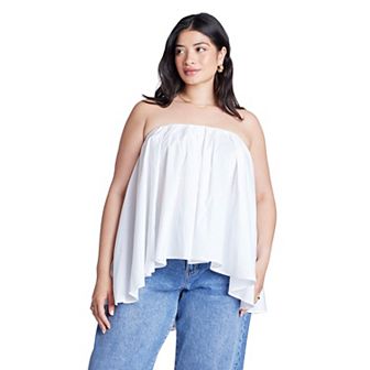 ELOQUII Women's Plus Size Cascading Tube Top