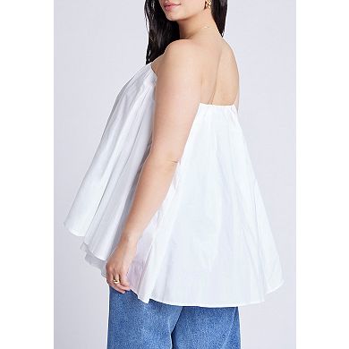 ELOQUII Women's Plus Size Cascading Tube Top