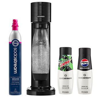 SodaStream® Black Gaia™ Sparkling Water Maker Bundle with Pepsi® & Mtn Dew® Mixes