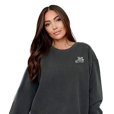 Simply Sage Market Truck With Gifts Mini Garment Dyed Sweatshirt