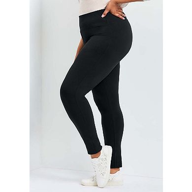 Avenue Women's Plus Size Petite High Rise Legging