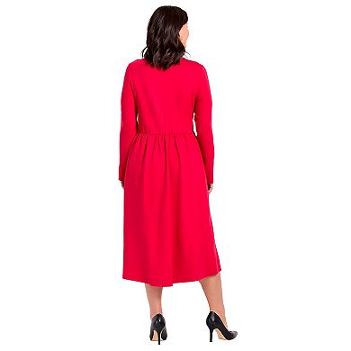 Avenue Women's Plus Size Fit And Flare Midi Dress
