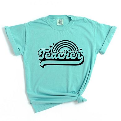 Simply Sage Market Teacher Rainbow Garment Dyed Tee