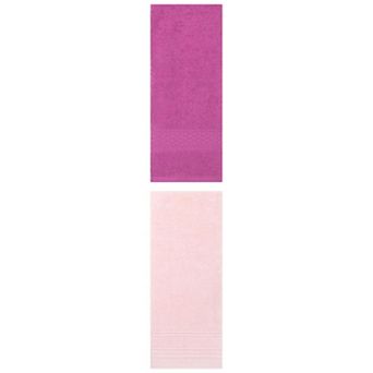 2 pc Hand Towels Cotton Absorbent Soft Decorative Hand Towel Set for Bathroom 13"x30"&14"x30"