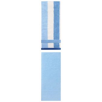 2 pc Striped Hand Towel Set, Comfort and Quick Drying Towels for Bathroom, Gym, Camp 14"x30"&13"x29"