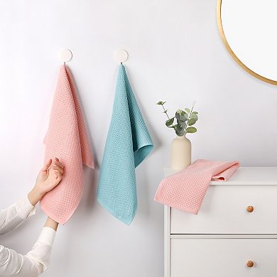 2Pcs Cotton Hand Towel Set, Soft Towels for Bathroom and Hotel 13"x30"&13"x29"