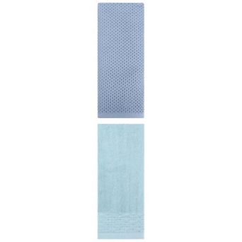 2 pc Hand Towels Set, Cotton Comfortable Hand Towels for Bathroom 14"x30"&13"x30"