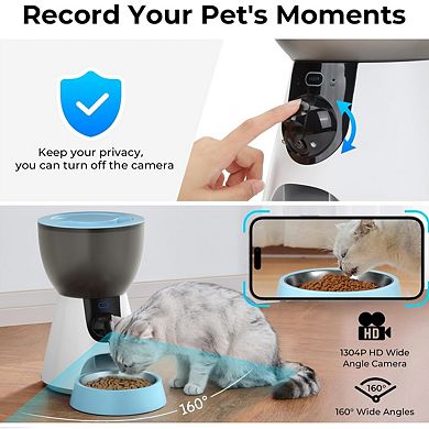 Automatic Pet Feeder with Camera 1304P HD Video with Night Vision