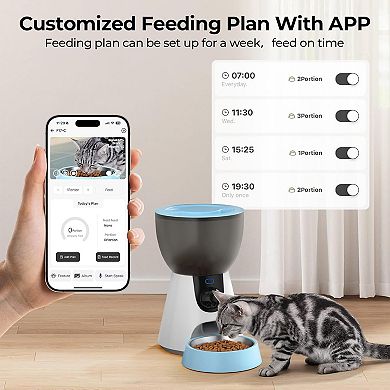 Automatic Pet Feeder with Camera 1304P HD Video with Night Vision
