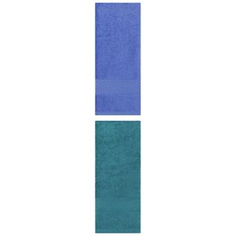 2 pc Solid Color Hand Towels Cotton Absorbent Soft Decorative Hand Towel Set 13"x30"