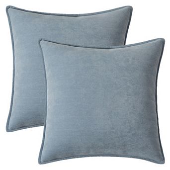 Couch Throw Pillow Covers Set of 2, Decorative Soft Chenille Covers with Elegant Design for Sofa