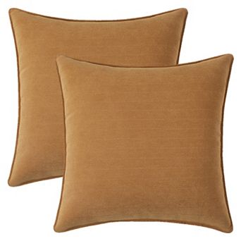 Couch Throw Pillow Covers Set of 2, Decorative Soft Chenille Covers with Elegant Design for Sofa
