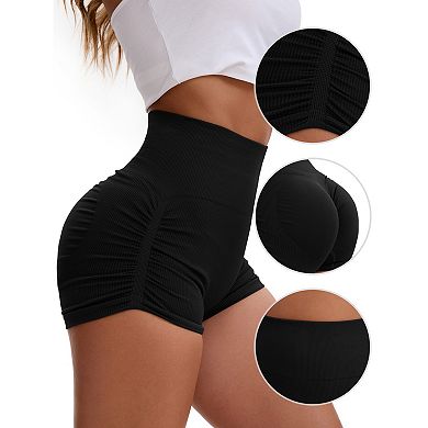 Women's High Waist Slimming Waist Hip Lifter Control Panties Workout Sport Running Short