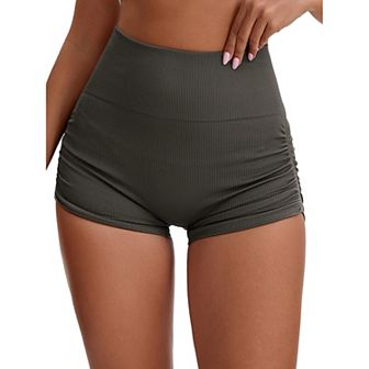 Women's High Waist Slimming Waist Hip Lifter Control Panties Workout Sport Running Short
