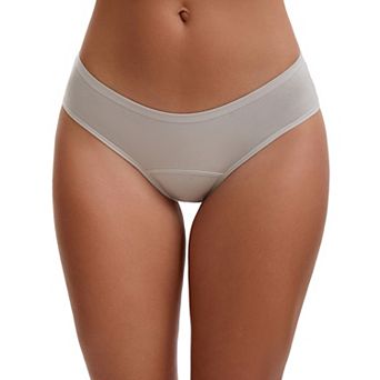 3 Layers Leak Proof Briefs for Women's Cotton Mid-Waisted Elastic Waistband Underwear