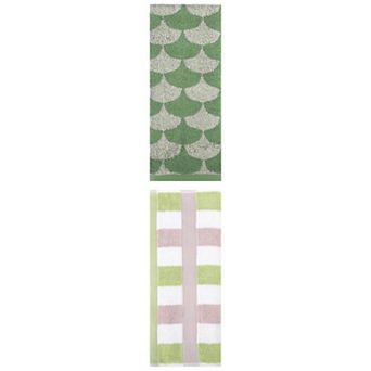 2 pc Hand Towels Cotton Absorbent Soft Decorative Towel for Bathroom, Hand, Face 13"x29"