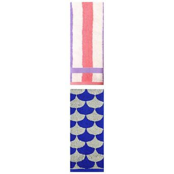 2 pc Hand Towels Cotton Absorbent Soft Decorative Towel for Bathroom, Hand, Face 13"x29"