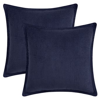 Striped Corduroy Decorative Throw Pillow Covers Pack of 2 Soft Cushion Pillow Cases for Couch Bed