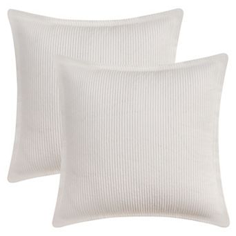 Striped Corduroy Decorative Throw Pillow Covers Pack of 2 Soft Cushion Pillow Cases for Couch Bed